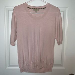 Burberry pink 1/2 sleeve sweater